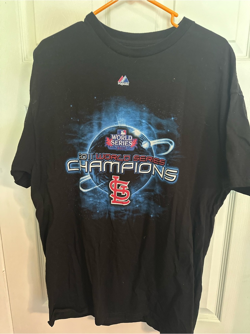 Majestic Black St. Louis Cardinals 2011 World Series Champions Tee